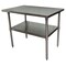 Bk Resources Work Table Stainless Steel W/Undershelf, Plastic bullet feet 48"Wx30"D SVT-4830 - alternate 6